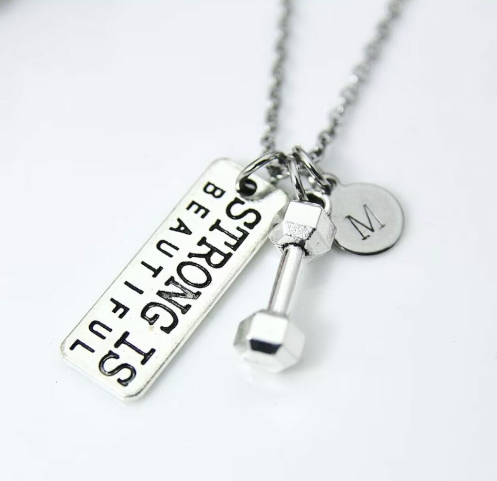 Strong is Beautiful silver necklace for Aries gift